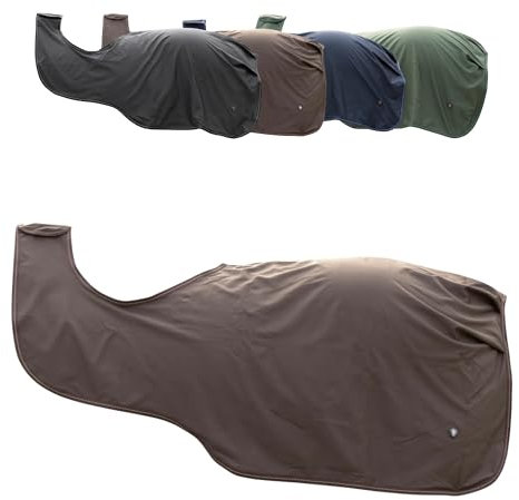 Covalliero - Ausreitdecke | Pferdedecke zum Schutz der Nierenpartie | Outdoordecke für Pferde | Übergangsdecke Pferd & Pony | wärmend & atmungsaktiv | Pferde Zubehör in Coffee | 135cm