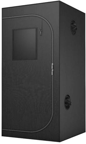 Indoor Grow Tent, Silver Mylar Hydroponics Grow Box (60 x 60 x 140)