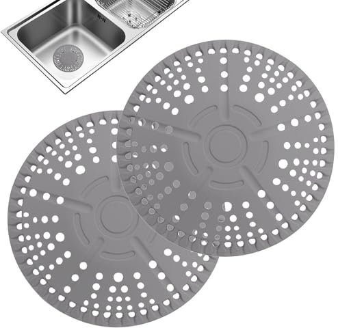 Tappo anti-capelli, protezione anti-ostruzione per piletta da doccia | Tappo di scarico in silicone per bagno, tappo decorativo, tappo anti-capelli, tappo universale