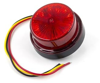 2 Luces estroboscópicas Emergencia 12 V 24 V 12 V 2 Mos Intermitentes giratorias Resistentes al Agua para Camiones y Tractores(2X Red)