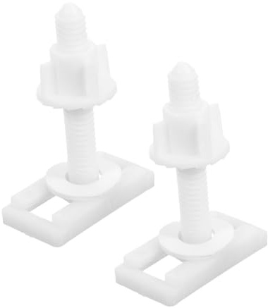 SHINEOFI Set 2 Pezzi Viti Fissaggio Sedile Wc in Abs Bianco Dadi e Rondelle per Installazione Facile e Fissaggio Sicuro Copriwater per Tavola Water