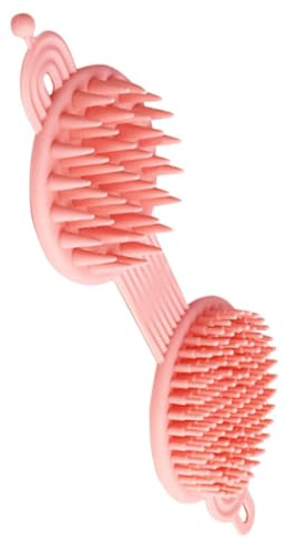 Silikon Kopfhautmassagebürste Rosa, Sanftes Wasch und Massagegerät | Dusche, Flexible Silikonoberfläche, Sichere Kopfhautreinigung, Komfortabel in Anwendung, Haarduschbürste