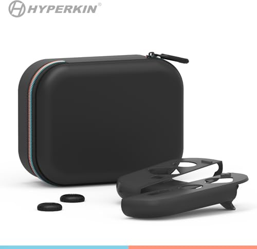 Hyperkin 3-in-1 Carrying Case Travel Kit for Nintendo Switch 2 Joy-Con Controllers, with 2 Silicone Grip Cases, 2 Thumb Grips and Hard Case On-the-Go Gaming Gear