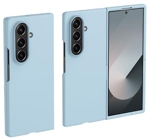 Topme Coque de téléphone Hard Skin pour Samsung Galaxy Z Fold 7 / Samsung Galaxy Z Fold7 2025 8.2, Manchon de Protection Antichoc en Polycarbonate - Bleu Ciel