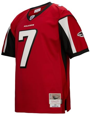 Mitchell & Ness NFL Throwbacks Collection Legacy Jersey Atlanta Falcons 2003 – Michael Vick, amerikansk fotboll, träningskläder, sportskjorta, NFL-Merch, Atlanta Falcons, röd, L