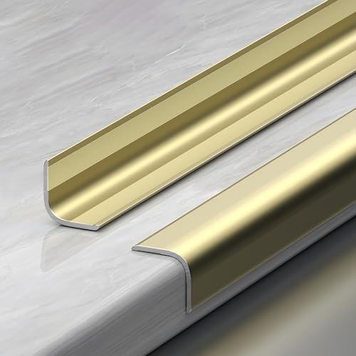 Coayuou Fliesenabschlussleiste Aus Aluminium Rand Schutzstreifen 100cm* 3 Stück Eckschutzschiene Robuster Und Eleganter Schutz Für Alle Arten Von Wänden Und Ecken(Gold,12mm)