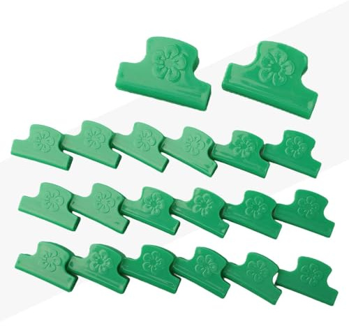 20 morsetti per tubi rotondi da 5-6 mm, pali per piante in plastica PP con manici filettati antiscivolo, clip per rete da giardino compatibili con pellicole per serre, panni ombreggianti, coperture