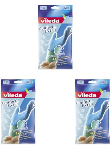 Vileda Haushalt Care Komfort und-groß, mittel blau (Packung mit 3)
