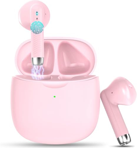 Nuovo Cuffie Bluetooth 5.4, Auricolari Bluetooth Stereo HiFi Con 4 ENC Microfoni Anti-Rumore, Durata 50 Ore Cuffiette In Ear, Impermeabili IP7 Cuffie Senza Fili, Cuffiette Touch Control, LED-Display