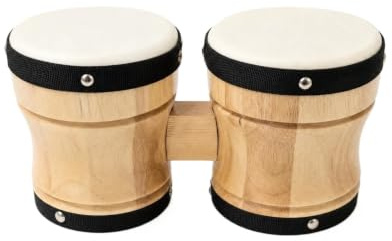 Bongo trummor trä bongo trummor träfinish ett par bongos kompakt storlek musikinstrument lätt att spela
