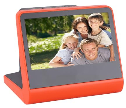 Plyisty Filmscanner für 135 126 110 Super8-Negative und Dias, mit 5-Zoll-HD-Farbdisplay, Integriertem 16-GB-Speicher, 22 MP Auflösung (US-Stecker)