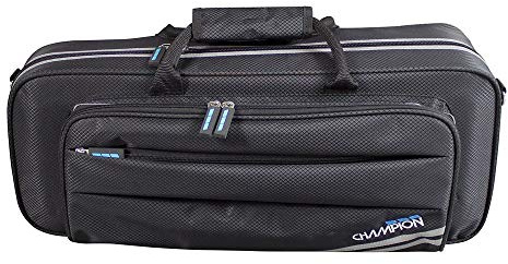 Champion Trumpet Case With Backpack & Carry Straps & Accessory Pocket For Mute, Music Sheet & Phone. Suitable For Bb Tenor Trombone, Bb/F Trombone, Open Rap Models & Large Or Small Bore Models.