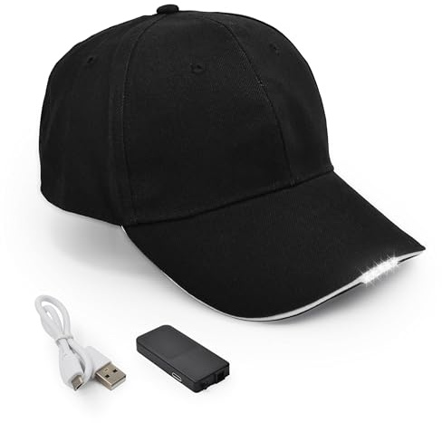 LED-Baseballkappe, atmungsaktive Baseballkappe für Outdoor, Nacht Sport und Jogging mit sehr Hellen LED für Männer und Frauen Es kann für Hip-Hop Partys Festivals Konzerte Orchester verwendet Werden