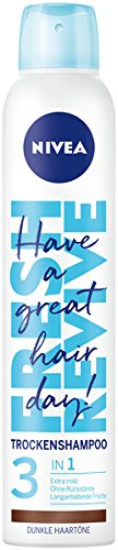 NIVEA Fresh Revive Trockenshampoo für dunkle Haartöne im 4er Pack (4 x 200ml), Trockenshampoo Spray mit Soforteffekt und 3-fach-Wirkung: Extra Mild, ohne Rückstände, für langanhaltende Frische