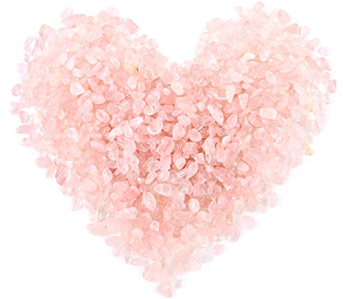 Swpeet 454 grammi di cristallo rosa piccole schegge di pietre burattate schegge di pietre preziose pezzi frantumati pietre di forma irregolare schegge di cristallo perfette per la creazione di