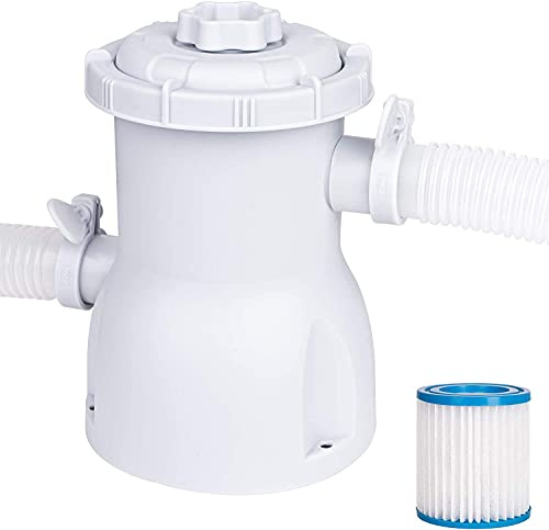 Above Ground Pool Pump And Filter - Pool Filter Pump Compatible For Bestway/Intex Pool, With Filter Pump Crystal Clear Above Ground Pool, And Filter Pump Cartridge