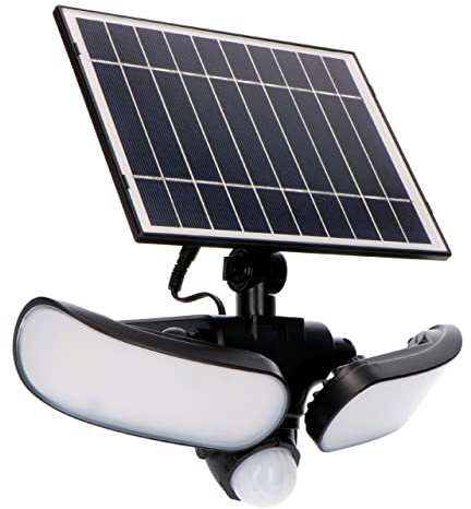 LED Solar Profi-Strahler IP44 mit Bewegungsmelder, Solarpanel abnehmbar, 10W, 3 Lichtmodi