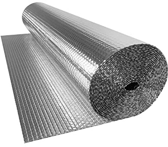 UISEBRT Isolierfolie Dämmfolie 1 x 10m Luftpolsterfolie Aluminium Thermofolie Heizkörper Reflexionsfolie 3-4mm Dicke Isolierungsfolie Wärmehaltung Wärmedämmung