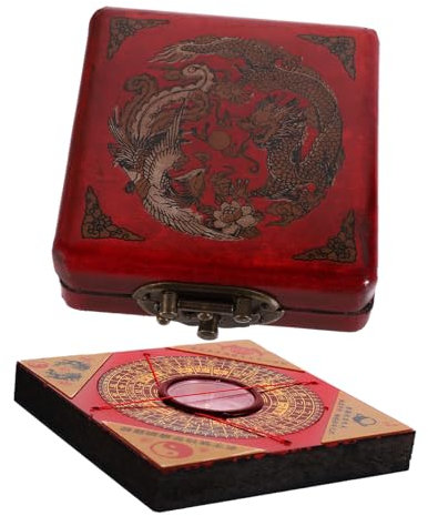 Abaodam Runder Feng Shui Kompass Luo Pan Chinesisches Kompasshandwerk Feng Shui Kompass Ornament Für Zuhause Büro Tempel