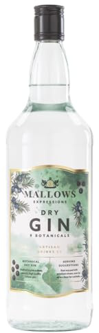 Expressions Gin by Mallows, 70cl, 37.5% ABV, Hand Made in Wales in small batches, Welsh Gin, 9 botanicals