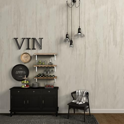 TOTIO Weiß-Beige-Hellgrau Selbstklebende Tapete Betonoptik Klebefolie Dekofolie Wasserfeste Möbelaufkleber DIY-Wandaufkleber Klebetapete 40CMx9M Matt Verdickt Luftleitendes Design Vintage-Industrie