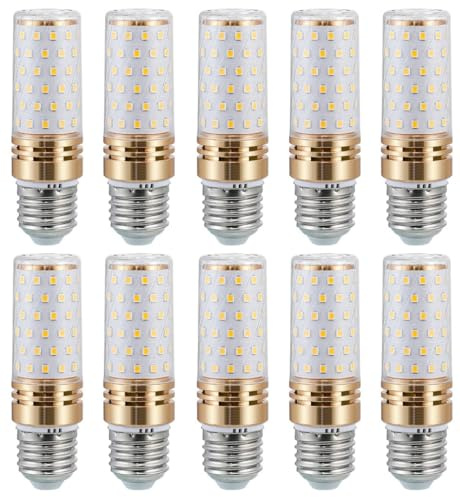 Aiwerttes E27 LED-Glühbirne, 9 W, 1000 lm, entspricht 100 W Halogenlampe, E27 LED-Mais-Leuchtmittel für Schreibtischlampe, nicht dimmbar, AC 220–240 V, 10 Stück (warmweiß)