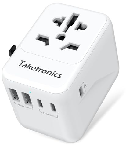 Reiseadapter Weltweit auf US/UK/AUS/CN 224 Länder 2 USB-A und 3 USB-C, Universal für EU USA UK Thailand China Australien Travel Adapter