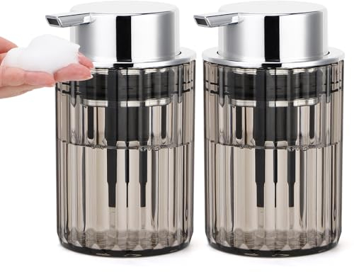 Segbeauty Dispensador Gel y Champu Ducha, 2 Piezas 300ml Botella de Espuma de Plástico, Botes Baño Rellenables, Dispensador Jabon con Bomba de Espuma