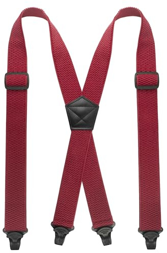 JEMYGINS Tirantes para hombre de exterior, tipo X, longitud ajustable con hebillas de plástico robustas