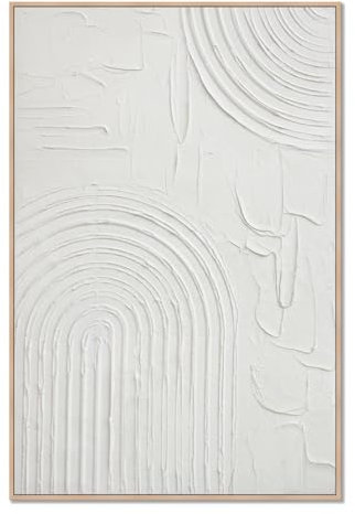 DekoArte - Quadri moderni soggiorno in rilievo HALO 60x90 cm - Quadri con cornice colore legno incluso