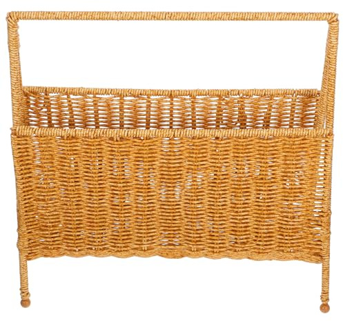 ABOOFAN Cesto Para Libros y Revistas Revistero De Suelo Almacenamiento Ligero Diseño Boho