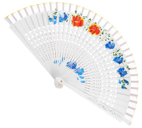 PRETYZOOM Spanischer Faltfächer Zum Tanzen Faltbarer Handfächer Aus Holz Und Spanischer Fächer Für Hochzeitsgäste Und Dekoration