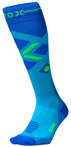 STOX Energy Socks, Calcetines de esquí para hombre, clase de compresión 23-32 mmHg, calcetines de esquí, calcetines de compresión, lana merino, calcetines de compresión, calcetines de apoyo, sin pies