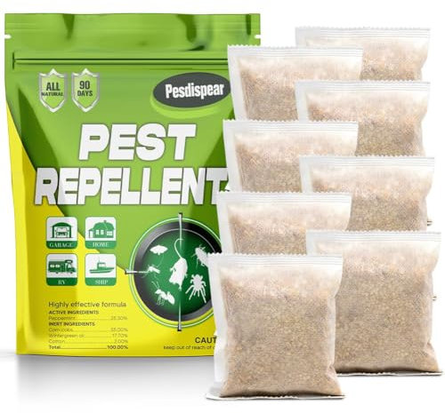 Pesdispear Repellente Topi, Repellente Zanzare, Repellente per Topi Antizanzare Anti Blatte Repellente Scarafaggi Repellente Ragni più Efficace di Repellente a Ultrasuoni 8 Pacchetti