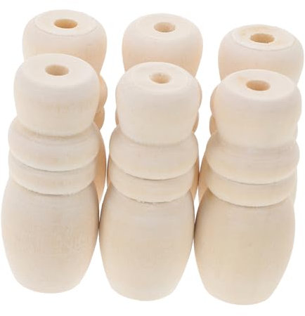 Zerodeko 6 Stück Holz-Rollo-kordelquasten Fenster-Rollo-zugknöpfe Für Jalousien Kordelhalter Quaste Rollo-zugkordelknöpfe Dekorative Fenster-Rollo-kordelanhänger
