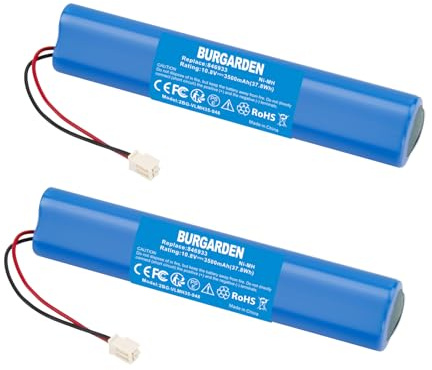 BURGARDEN 2Pcs 10.8V 3500mAh NI-MH Akku für Velux Roller Shutter 846933 946930 946933 mit Kabel und Stecker, Ersatzbatterie für Velux Rollladen Antrieb, Solar Rollladen, SSL Solar Rollladen