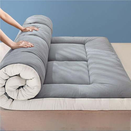 Bodenmatratze im japanischen Stil, 90 x 200 cm, bequem, atmungsaktiv, flauschig, weich, ideal für Einzel-/Doppelbetten, Klappmatratze für Studentenwohnheim, verbessert Ihr Schlaferlebnis