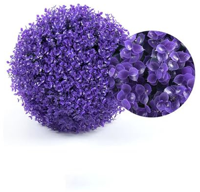 RUANLOV Round Faux Boxwood Balls Outdoor, Boxwood Decorative Ball, Realistic Bushes with Dense Leaves, Faux Garden Spheres, Boxwood Decor Cone for Shopping Mall Home Office (E 50cm/20in)