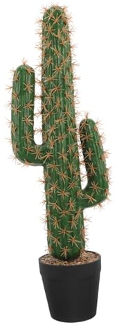 BATHVEVE Cactus Artificiale in Vaso, Pianta Grassa Finta in Plastica, Effetto Realistico, Facile da Usare, Decorazione per Casa e Giardino