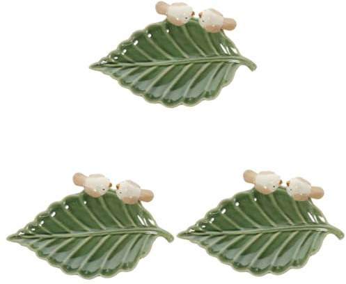 TOPBATHY 3 Pezzi In Ceramica Con Fiocco In Rilievo Cuore Da Bambina Vassoio Portagioie Da Principessa Vassoio Portagioie Portafoto Da Tavolo Piccolo Portaanello Piatto