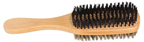DEARMAMY Bartbürste mit Borsten und Nylon Juckreiz und Fördert Bartwachstum Gelbe Doppelseitige Haarbürste für Tägliche Bartpflege und Bartstyling