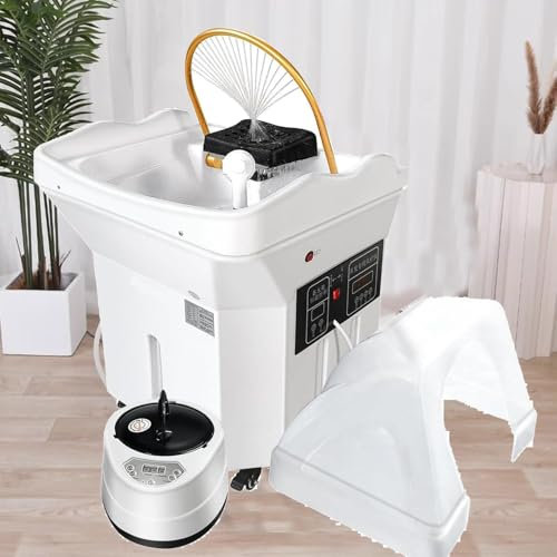 Head Spa Équipement de spa avec fumigation et luminothérapie, stockage d'eau de 60 L, idéal pour lits de spa et utilisation en salon