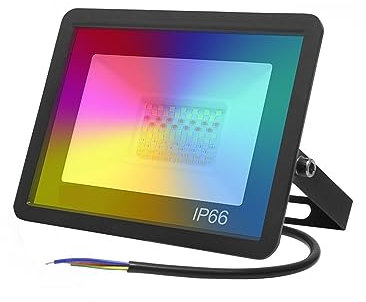 Projecteurs extérieurs, Projecteur Led Intellint 30W 50W 100W, Projecteur Extérieur RGB, Lampadaire Mural, Tuya, Contrôle De La Vie Intellinte, Projecteur Led(100W)
