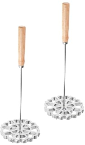 COLLBATH 2pièces Moule à Gâteau Suédois Moule à Frire Pour Rosette Timbale à Rosette Pour Collation Outil à Biscuits Pour Bunuelos à Biscuits Pour Desserts