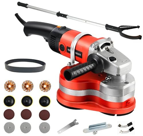 Set di levigatrice per calcestruzzo a 3 teste,levigatrice per pavimenti in calcestruzzo da 4,pialla per superfici in calcestruzzo da 3000 W per levigare calcestruzzo,cemento,marmo e granito withrod