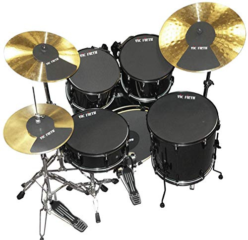 Vic FIrth - Silent Practice Individual Drum Mute Pad Set - Drum Diameter Sizes: 10”, 12”, 14”, 16, 22, HiHat and Cymbal (x2)