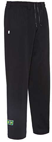 JL Sport Authentische Brasilianische Capoeira Kampfsport Unisex Hosen (Schwarz) - M