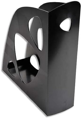 Exacompta - Ref 181014D - ECOBlack Ecomag Magazine File - 248 x 77 x 257mm in Size, Suitable for Storing A4+ Documents, Finger Hole For Removal - Black