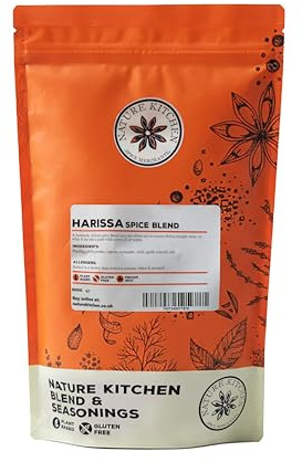 Nature Kitchen Harissa Spice 500g Medium, Premium Moroccan Spice Blend, Gluten Free, Vegan Seasoning for Stews, Marinades, Tagines, Couscous and North African Cooking