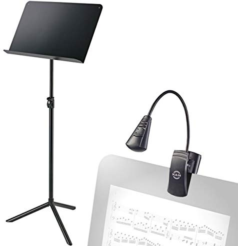 K&M 11930 Orchestra Music Stand + Flexlight Music Stand Light